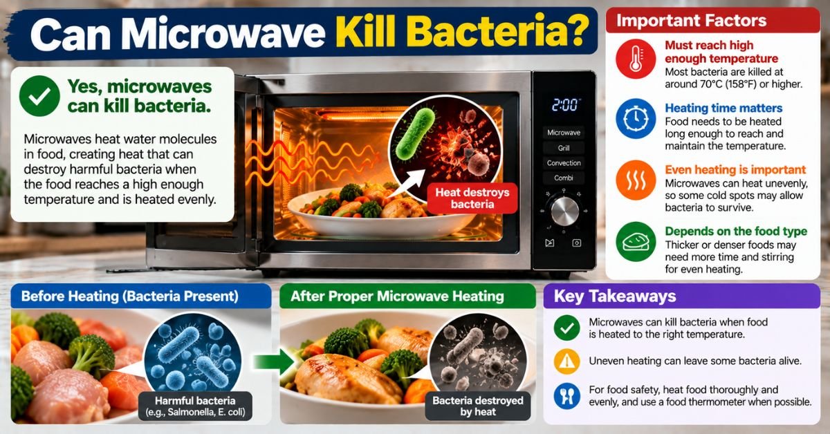 can microwave kill bacteria