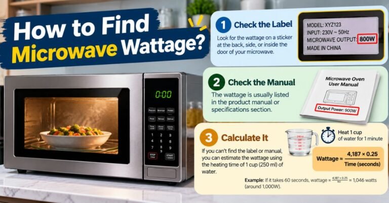 how to find microwave wattage